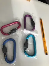 Kit de mosquetones para camping, herramienta de aluminio para supervivencia, gancho para escalada, campamento, exteriores, montañismo, GYH, 4 unidades