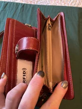 Long Wallet Purses Brown Rfid Black More-Function Large-Capacity Genuine-Leather Women
