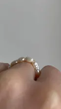 PerisBox-anillo minimalista de perlas naturales para mujer, Anillos geométricos de perlas de agua dulce naturales, círculo continuo, novedad de 2020
