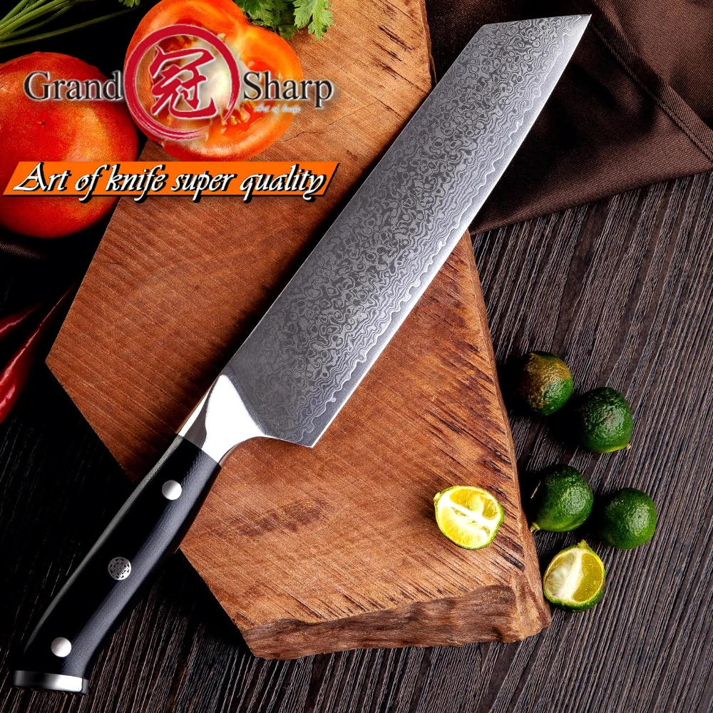 Дамасские кухонные ножи Kiritsuke Gyuto поварской нож 67 слоев японский дамасский vg10 из