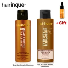 12% Brazilian keratin hair straightening treatment hair care set Nutrition Repair Damage Dry Hair hair smooth shine brand
