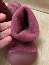 Zapatos cálidos de invierno para niños, calcetines, calcetín grueso cepillado, botines para bebés, suelas blandas