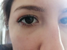 EASYCON mitad marrón Luna lentes de contacto de color para los ojos anual de aspecto Natural maquillaje pupila pequeña exclusiva 2 unids/par de los ojos