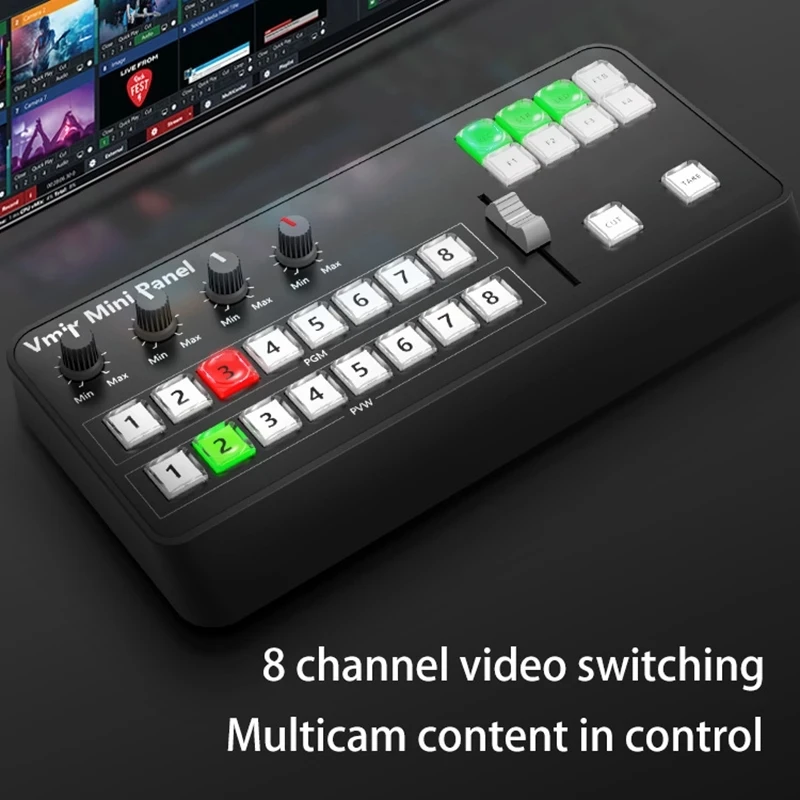 TYST Vmix Mini Switcher Control Panel MIDI2.0 Video Recording