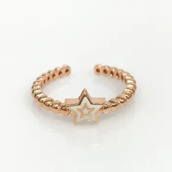 

Tiny Unconscionable Trend White Star Silver Joint Ring