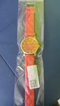 Reloj de pulsera sencillo para mujer, de cuarzo, de cuero de imitación, Geneva, elegante