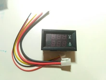 0,56 pulgadas Mini Digital voltímetro amperímetro DC 100V 10A Panel Amp voltios medidor de corriente de voltaje probador Azul Rojo de doble LED pantalla