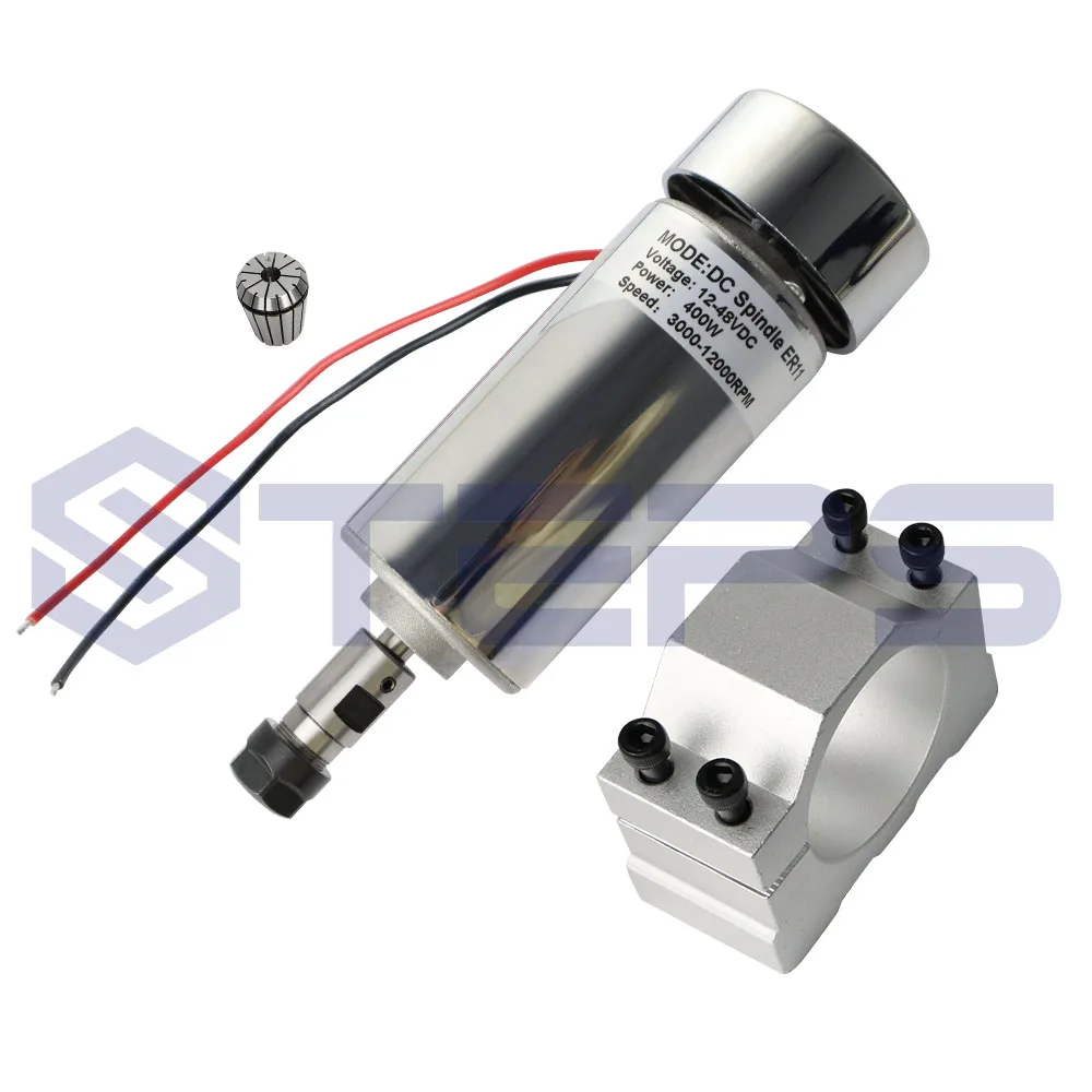 

Free shipping 400W Spindle motor DC12-48V, 48V-12000r/min,0.4KW spindle motor for CNC milling machine+ER11 Collect+mount bracket