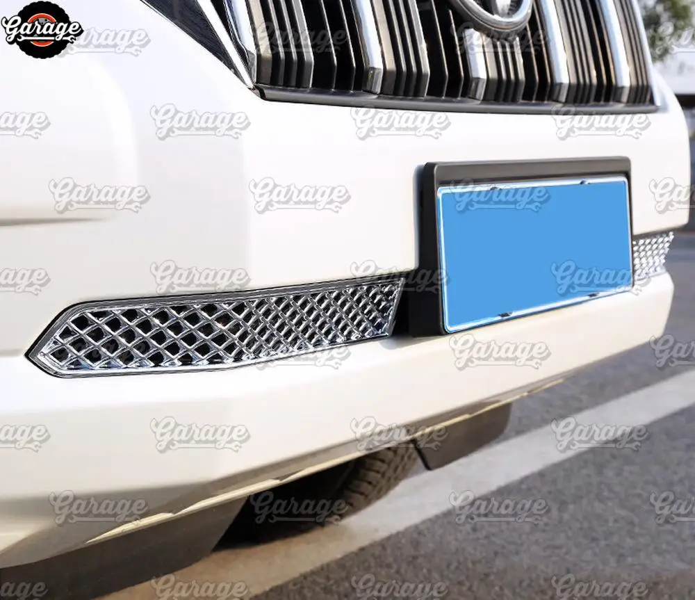 Накладка переднего бампера чехол для Toyota Land Cruiser Prado 150-ABS пластик молдинг 1 комплект/2 шт. украшение автомобиля stylin