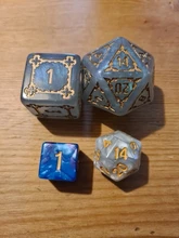 Dice-Set Pathfinder Rpg MTG DND Giant Green 25mm 7pcs with Bag D--D for 