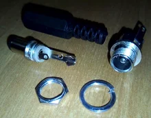 Fuente de alimentación de 5,5mm x 2,1mm, 5,5x2,1 CC, Conector de clavija + adaptador de Terminal de montaje de Panel de Metal hembra, enchufe, conectores DC