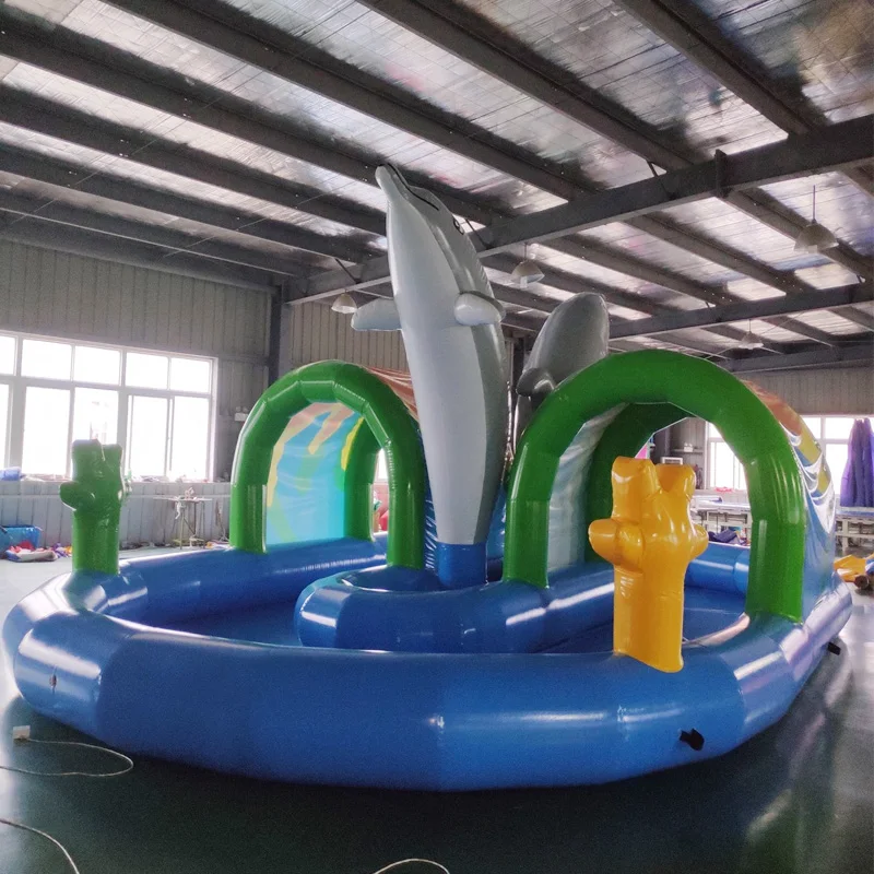 InflatablepoolswimmingpoolslidesClearancedolphintrackslides