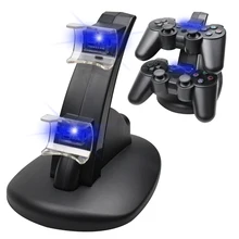 Caricatore doppio Per PS3 di Ricarica da Tavolo Stand + USB Cavo Per Sony PlayStation 3 Console Trasporto Libero del Regolatore