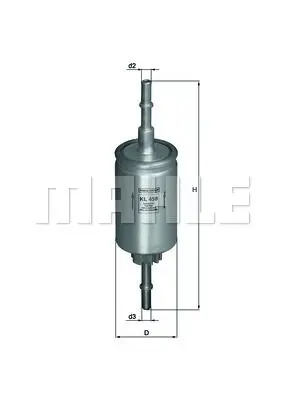 Фильтр топливный Ford Fiesta/Fusion, Mazda 2 1.25-2.0 02 MAHLE K