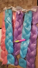 Hair-Extension-Box Braid-Hair Crochet Synthetic-Hair-Braids Pink Yellow Purple Ombre