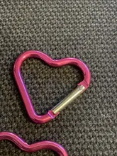 Aluminum Carabiner Clip Hook Keyring Key-Chain Travel-Kit Water-Bottle Heart-Shaped Climbing