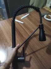 Mixer Tap Nozzle Deck-Mounted Stream-Sprayer Kitchen Faucet Cold-Taps Rotation Matte Black