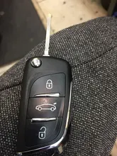 Funda con llave abatible modificada de 3 botones para Peugeot 306 407 807 5008 Partner HU83 para Citroen C2 C4 C5 Berlingo Xsara Picasso