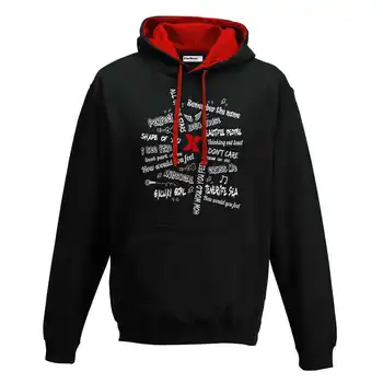 

Hood Sweatshirt Bico Rock Music The Best Songs Concert Tour Teddy S black-red