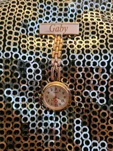 Broche personalizado grabado con tu nombre, Pin de solapa de acero inoxidable, de alta calidad, oro rosa, Fob, reloj de enfermera