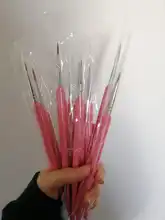 Juego de 10 unidades de pinceles de pelo de Lobo, Set de pinceles de pintura fina, pincel para pintura acrílica con acuarela, suministros de dibujo artístico