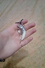 Collar de diente de lobo para hombre, colgante de resina con cabeza de Lobo de aleación, con cuerda de cuero, joyería #19006