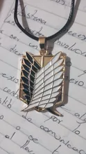 Figura de Anime Attack on Titan, collar de aleación, juguetes, alas de la libertad, Shingeki, No Kyojin, cadena de cuero, colgante de oro, regalo