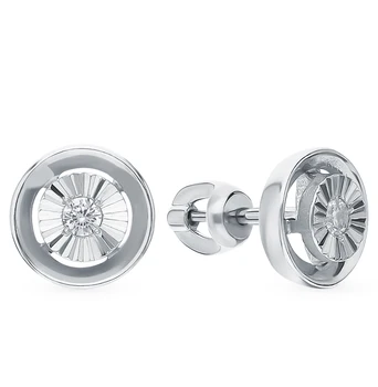 

Silver earrings with cubic zirconia sunlight sample 925