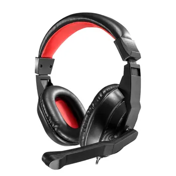 

Mars Gaming MRH0, PC Gaming headset, noise cancellation, adjustable closed headband, black and red