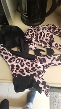Conjunto de Bikini con estampado de leopardo para mujer, bañador Sexy de cintura alta con estampado de serpiente, traje de baño dividido con Tanga de banda de realce, ropa de baño brasileña 2021