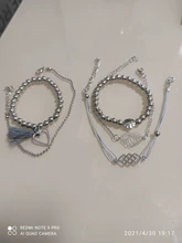 Pulsera bohemia de 30 estilos para mujer, mapa de estrellas de concha de loto, piña, corazón, piedras naturales, tipo cadena, joyería