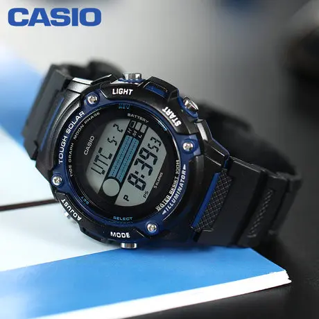 Casio digital solar men's watch W S210H 1A lunar phase Tides Casio W S210H  1A moon phase digital solar men's watch Tides| | - AliExpress