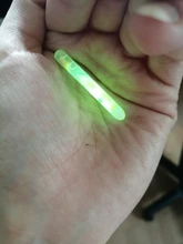 Varita luminosa para pesca, barra flotante fluorescente estilo luciérnaga para la noche que brilla en la oscuridad, 4,5x40 mm, 10 unidades/bolsa