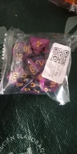 Acrylic Dice Black D8 D20 Gold-Points Nightclub Purple Bar KTV 7pcs D6 D4 D10 D12 Entertainment-Tools