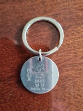 Llavero redondo de acero inoxidable estampado a mano para Familia, accesorios de moda, regalo para miembros de la familia