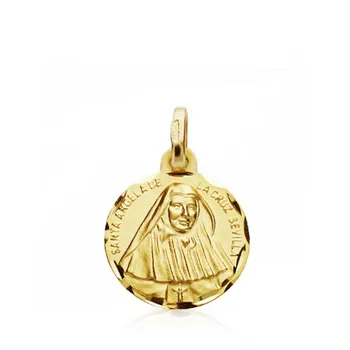 

Medal 18k gold Santa Angela Cross [AB0795GR]