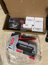 WORKPRO-pistola de grapas de alta resistencia 3 en 1, para bricolaje, mobiliario decoración Hogar, Manual de la grapadora, pistola de clavos con 800 grapas