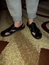 Sandalias clásicas de verano para hombre, zapatos de piel auténtica suaves transpirables, sandalias romanas para playa, zapatillas bohemias