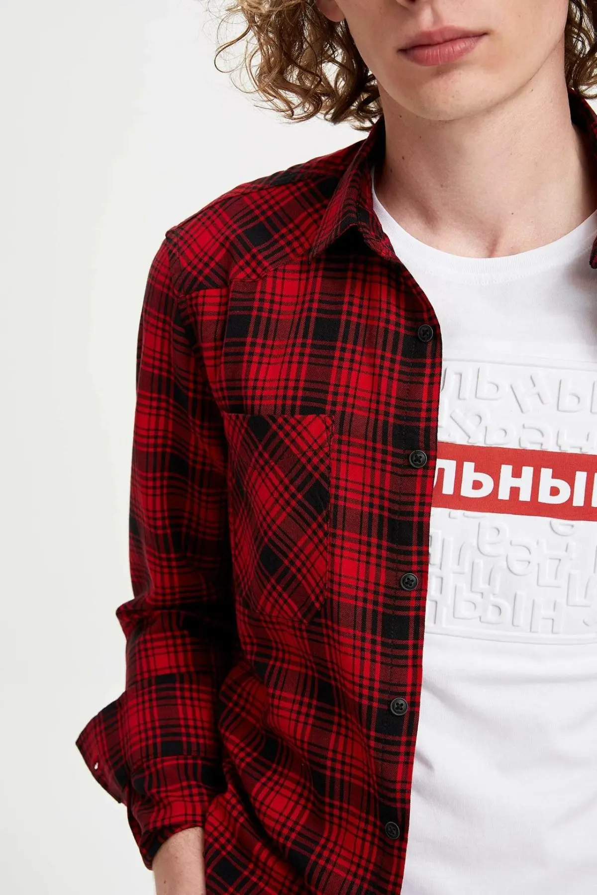 Дефакто мужские повседневные клетчатые рубашки с длинным рукавом модные