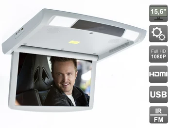 

15,6 "ceiling monitor with motorized drive, built-in Full HD media player and Miracast Avis electronics supplier (gray)