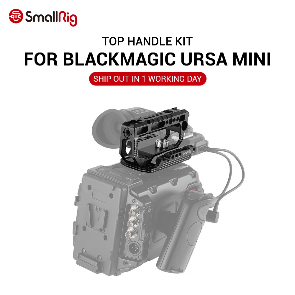 Smallrig Aluminum Top Handle Kit For Blackmagic Ursa Mini / Mini Pro Heavy Duty Dshape Handle