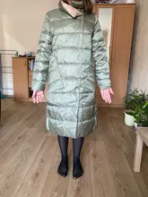 Coat Down-Jacket Double-Sided Winter Women Outwear Duck Female FTLZZ Warm Plus-Size Long