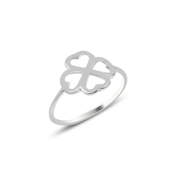 

Silver 925 Set Clover Ring