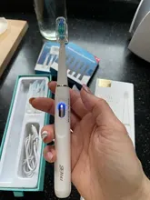 Cepillo de dientes eléctrico Seago Sonic SG-551 con reemplazo de cabezales de cepillo 4 modos de limpieza una operación clave sónico vibración cepillo resistente al agua