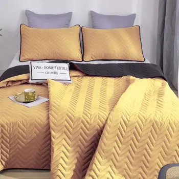 

Bedspread solid bilateral and two pillowcases odp011