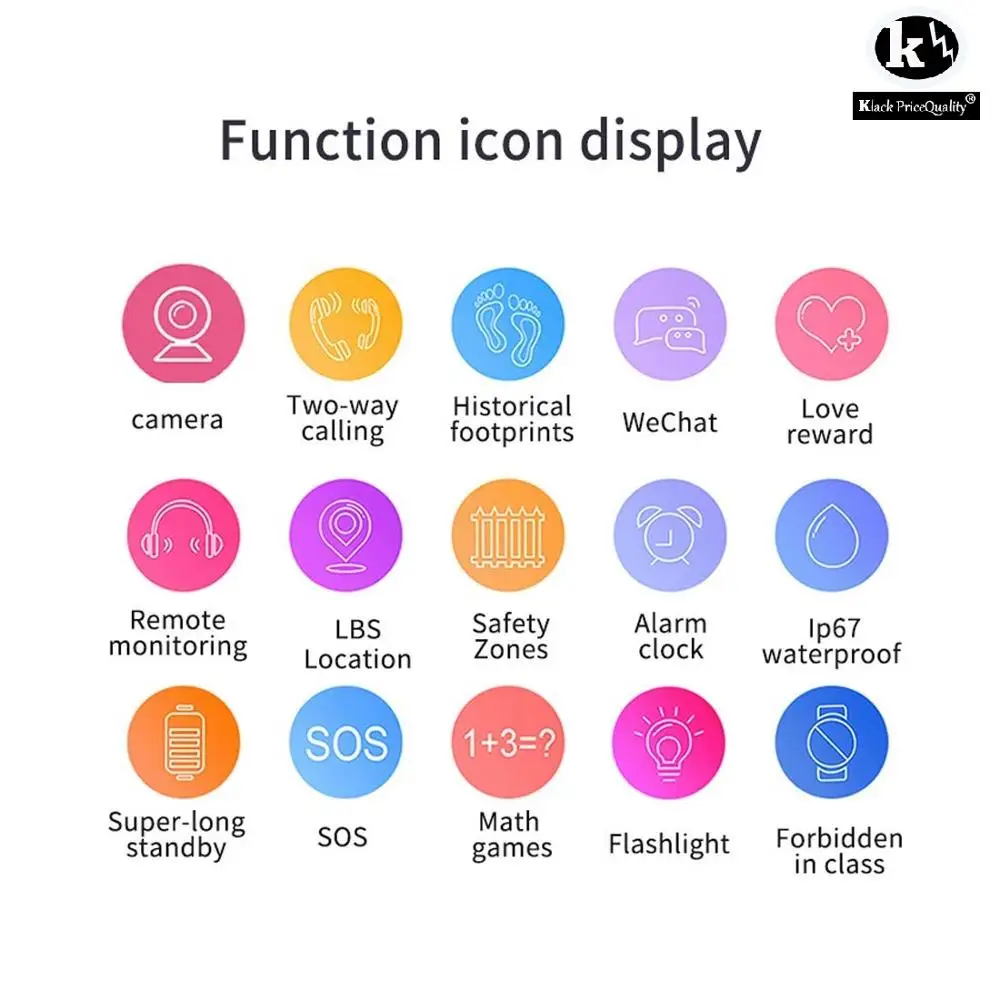 SmartWatch Uhr Junge Mädchen mit SOS funktion GPS Tracking £ Camara Anruf IOS Android Wasserdichte IP67 Geschenk