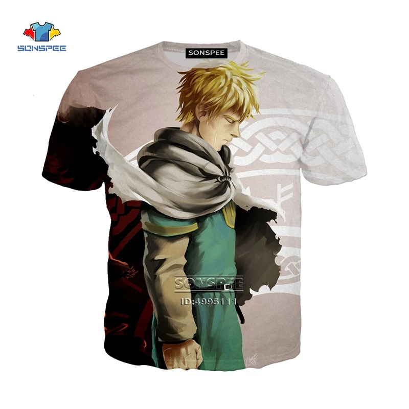 12 SONSPEE, 3D принт, аниме, Vinland Saga Thorfinn, женская футболка, Мужская футболка, Harajuku, летняя повседневная футболка с круглым вырезом, топы, верхняя одежда - Цвет: 12