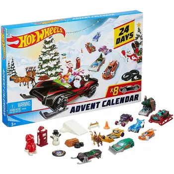 

HOT WHEELS advent calendar with 8 Mattel cars (FYN46) and 16 accessories