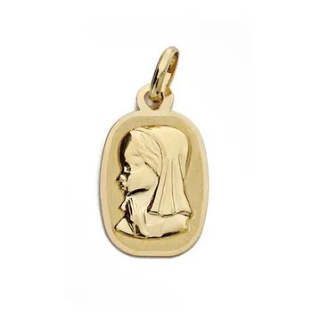 

Medal 18k gold Virgin Nina laser 17mm. [AA0180]