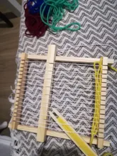 Máquina de tejer de madera para manualidades, hilo para manualidades, pequeño telar, DIY, juguetes educativos Montessori para niños, Kits de materiales divertidos
